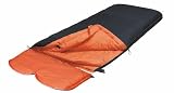 Alexika Schlafsack Omega, Linke Reißverschluss, schwarz/orange, 100(Breite) x230(Länge), 8203.1013L