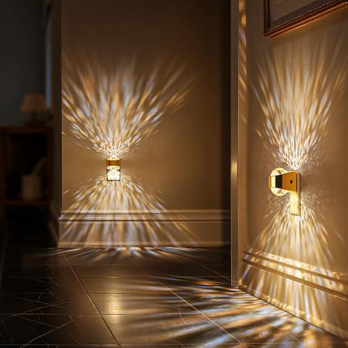 Image of Briignite Night Light, Gold Night Lights Plug into Wall, LED Projector Night Light, Soft White for Bedroom, Dimmable Brightness Dusk to Dawn Nightlight for Kids, Bathroom, Gaming Room, Home Decor