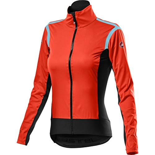 CASTELLI 4520554-656 ALPHA RoS 2 W L. JKT Women's Jacket Fiery Red/Black-Celeste L