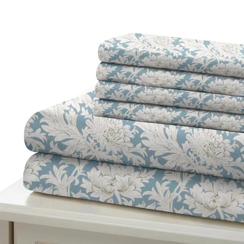 Housse de couette imprimé 3D floral microfibre confortable pour lit double - 7