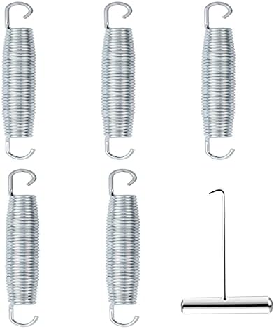 Trampoline Anchor Kit,8 mm Thick Trampolines Wind Stakes,Heavy Duty U Shaped Galvanized Steel Ground Anchor for Football Goals, Camping Tents, Children Slide and Huge Garden Projects (Spring)
