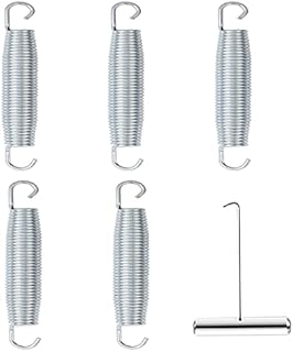Trampoline Anchor Kit,8 mm Thick Trampolines Wind Stakes,Heavy Duty U Shaped Galvanized Steel Ground Anchor for Football Goals, Camping Tents, Children Slide and Huge Garden Projects (Spring)