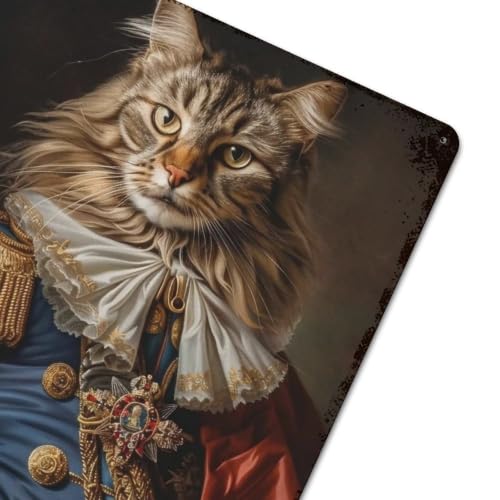 Plaque murale rétro en fer chat 03 pour décorer un salon vintage