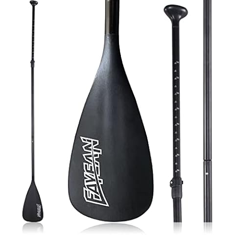 FAYEAN SUP Paddle, Aluminum Alloy 3 Piece Adjustable Paddle Board Paddle for Surfing, Floating, Water Sport 168-210 cm Black Cover