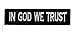 in God We Trust Tactical Hook and Loop Fully Embroidered Morale Tags Patch 1x4 (Black and White)