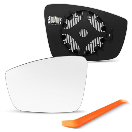 SNEMEEY Driver Side Mirror Replacement for Volkswagen VW Passat Jetta Beetle 2011 2012 2013 2014 2015 2016 2017 2018, Left Side Exterior Mirror Glass, Power Heated with Backing Plate