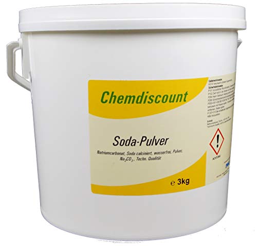 Preisvergleich Produktbild Chemdiscount 3kg Soda Pulver (Waschsoda Natriumcarbonat Na2CO3 Soda leicht), techn. Qualität