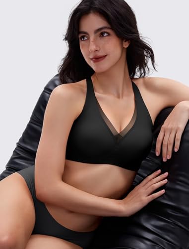 Image of LetsJoli Jelly Bras for Women Lace Deep V Wireless No Underwire Comfortable