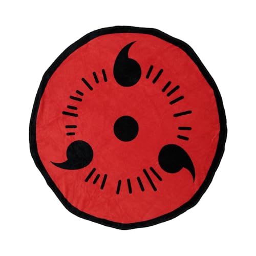 JUST FUNKY Naruto Shippuden Sharingan 48 Inch Round Fleece Throw Blanket