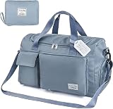 Bolsa de Deporte Impermeable Hombre Mujer | Bolsa de Viaje Gimnasio | Bolsa Deportiva Unisex con Compartimento para Zapatos, Asas Reforzadas y Correa Ajustable |Ideal para Sport, Fitness, Color Azul
