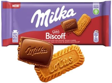 Chocolate Milka Lotus Biscoff 90g - Edição Limitada