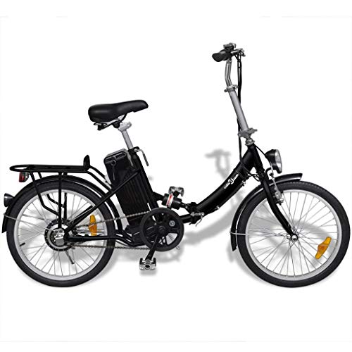 vidaXL Bicicletta Bici elettrica Pieghevole Batteria ioni Litio Lega Alluminio