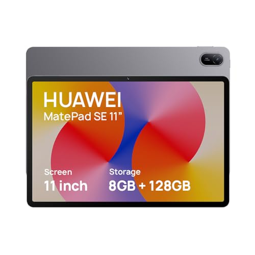 HUAWEI MatePad SE Tablet 11-inch Eye Comfort Display Large Capacity Battery 8GB+128GB Wifi Nebula Grey - 2025 version