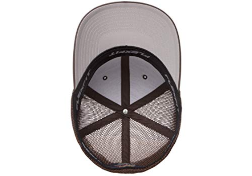 Flexfit Unisex Adult Trucker Mesh Fitted Cap, Brown, One Size Us #TOP3