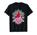 Tatouage oiseau cardinal avec pivoine couleur Indiana State Tattoo Art T-Shirt