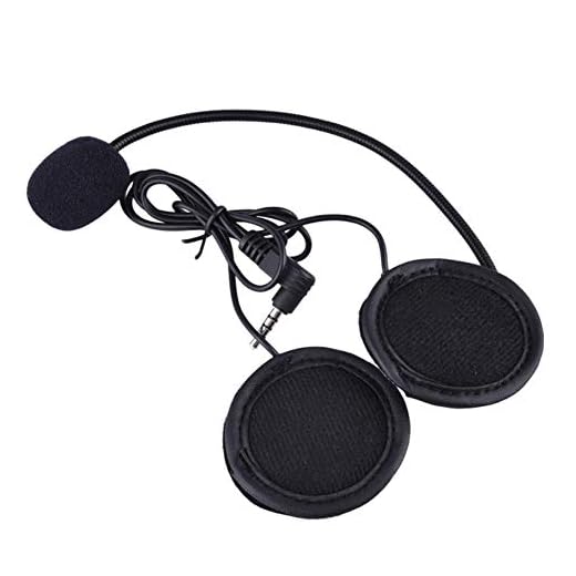 QSPORTPEAK Auriculares para Casco Moto micrófono Auricular Auriculares Jack Enchufe para Nuevo V6 V4 Motocycle Casco Interphone