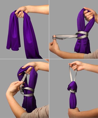 Prior Fitness PL-5M-DARKPURPLE Aerial Yoga Hammock - Durable Aerial Silks thumb #2