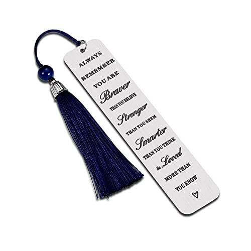 WAITLOVER Colgante de hoja de metal de acero, marcapáginas para estudiantes, regalo para el día de aprendizaje, regalo para profesores, letras, lectura, D6V7 Supp Cover