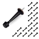 HOMOTEK 20 Pack Heavy Duty Solid Rigid Door Stop with Soft Rubber Tip, Zinc Die Cast Door Stopper Protect Wall & Door, Oil Rubbed Bronze