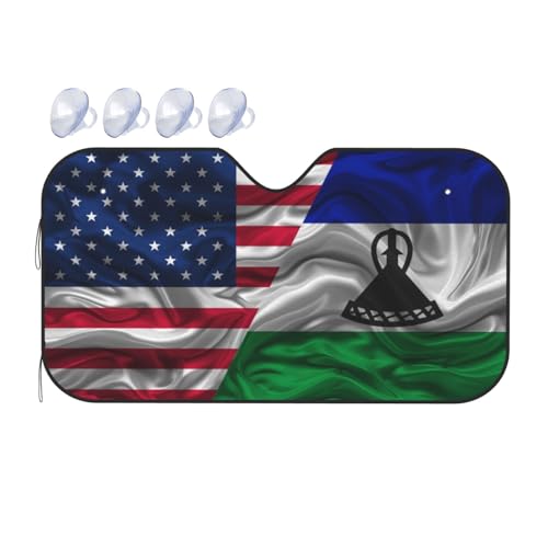 Drapeau du Lesotho visière de voiture thermique contre la chaleur