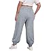 Palazzo Sweatpants for Women Oversized Fashion Concert Pants Plus Size Baggy Loose Cinch Bottom Pure Joggers Gray
