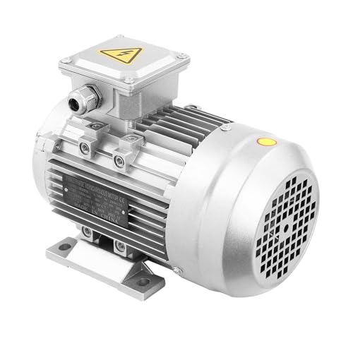 Moteur électrique industriel 1,1 kW 1405 tr/min 380 V Convient pour pompes compresseurs et machines industrielles Argenté