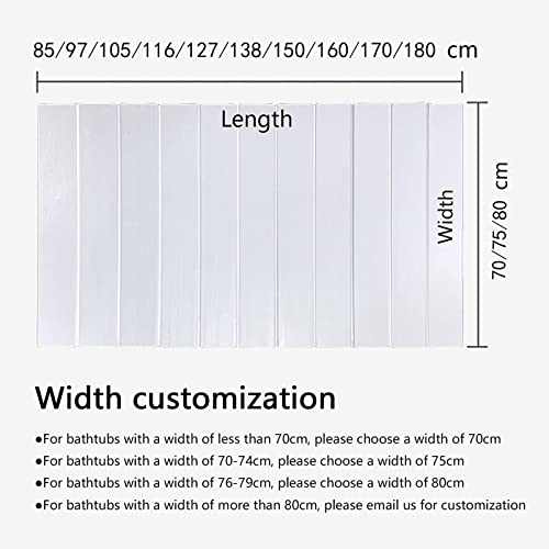 Funda plegable para bañera de PVC resistente con acabado elegante de 85x70 cm 6