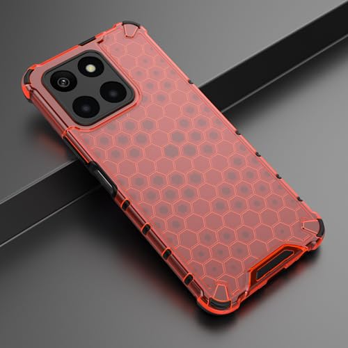 Housse Honor X6A 4G rouge transparente anti-rayures et antichoc intégrale