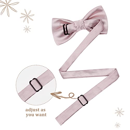 Kajeer Kids Boys Silk Bow Ties - Adjustable Bowtie For Baby Toddler Gifts（Bare Pink） #TOP1