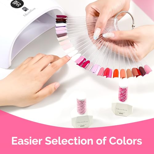 Image of MelodySusie 300 Pcs Nail Swatch Sticks with Ring, Clear Swatches for Gel Polish, Transparent Acrylic Practice Tips, Suitable for Displaying Colors, Training Nail Art for Beginners and Professionals