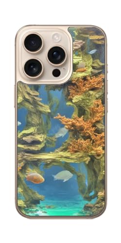 ClearView iPhone 16 Pro用 プリント 背面 保護 フィルム 日本製 AI画像SS アクアリウム2(Aquarium 2)