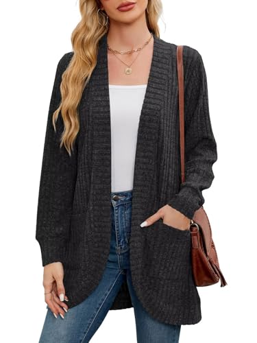 Image of BELAROI Women Plus Size Cardigan Sweater Fall Outfit