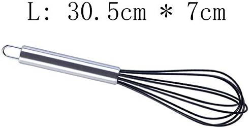 ddq Wisk Stainless Steel Balloon Whisk Manual Whisk Mixer Kitchen Silicone Whisk Whisk with Stainless Steel Handle Whisk Agitator (Size : Large)