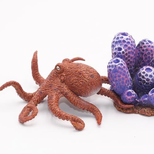 Gemini&Genius Octopus Toys for Kids, Realistic Octopus Action Figure, Octopus Figurine Toy, Under The Sea Life Figure Educational Gift, Display and Play Toy, Collection Toys for Kids