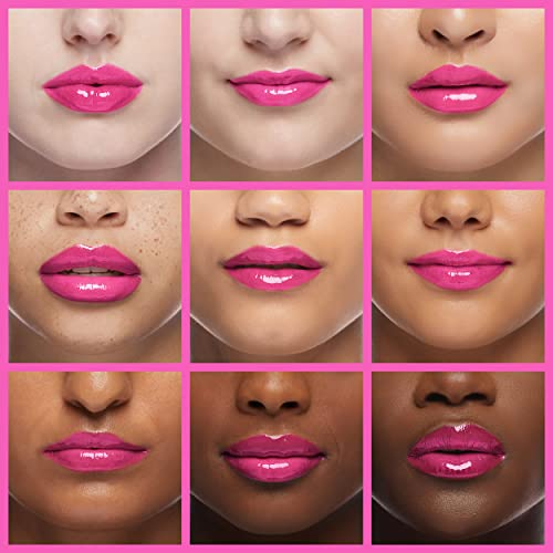 Hjuyyuah Hydrating Lip Glow Oil Plumping Lip Tint Transparent Lip Care Oil Non-Sticky Big Brush Head Glitter Shine Primer Lip Tint 6Ml (#05) #TOP3
