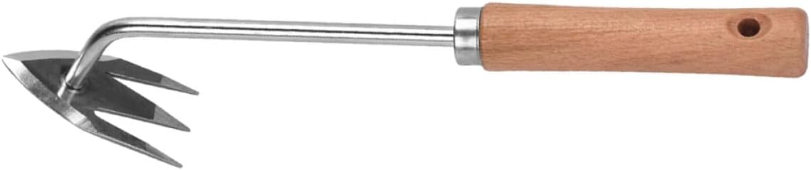 POPETPOP 3pcs Portable Manual Weed Puller Tool Wooden Handle Multi-Function Gardening Weeder for Efficient Weed Removal Lawns Gardens and Parks Ergonomic Design Reduces Hand Fatigue