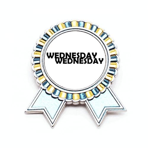 Broche Mercredi en métal taille M, le cadeau idéal pour fan de pop culture