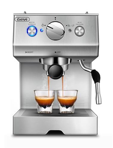 Gevi Espresso Machine 15 Bar Pump Pressure, Cappuccino Coffee Maker