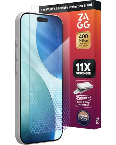 ZAGG XTR5 Screen Protector for iPhone 17 - Glass Blue Light Protection 11X Stronger Eyesafe CPF60 Tech Anti-reflective Tech Vibrant Color & Touch Sensitive Tempered Glass Easy To Install