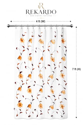 Image of Feelings PVC Waterproof Shower Curtain 54x84 Inch Pattern D with Hooks | Waterproof | PVC Material | 8 Hooks Included | Easy Clean | Durable | Quick Dry | Printed Design