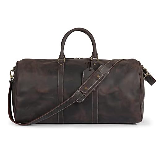 Vintage Genuine Leather Duffle Bag