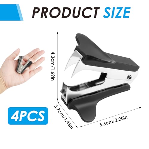 Jecdfs 4er Set Tackerklammern-Entferner für Büro und Zuhause, Robuste Heftklammerentferner, Effizientes Entklammern ohne Beschädigung der Dokumente, Universell einsetzbar