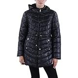 Jessica Simpson Womens Insulated Faux Fur Lined Puffer Jacket Black L