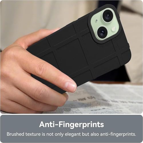 Image of Amazon Brand - Solimo Shockproof Back Case Cover for Apple iPhone 15 Plus | 360 Degree Protection | Slim Protective Case | Anti-Scratch Tough TPU Case for Apple iPhone 15 Plus (Black)