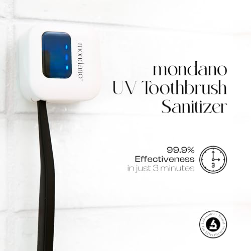 Image of Mondano UV-C Toothbrush Sanitizer and Holder, Travel Case Cover Cap