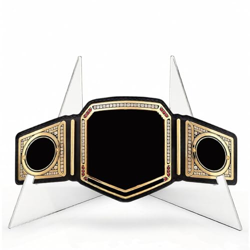Support de ceinture de championnat robuste en acrylique avec stabilité triangulaire pour afficher en toute sécurité les ceintures et les assiettes, photos et articles d'artisanat