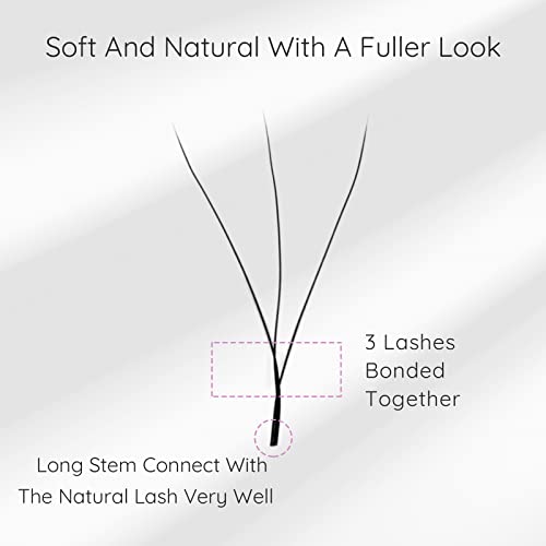 EMEDA W-shaped Premade Fans 0.07mm Lash Extensions D Curl 8mm Automatic Blooming Lashes Y Eyelash Extensions YY Volume Lashes Pre Made Fans W Lash Extensions Supply (0.07 D 8mm) - Image 4
