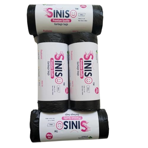 Image of Brand - Leak Proof Eco-Friendly Garbage bags | Small 17x19 inches | 30 bags x 4 Roll-120 bags | For Dry & Wet Waste | Black (4)