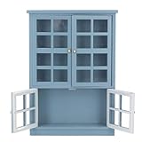 Scandinave bleu foncé : cette étagère présente un style scandinave bleu foncé élégant et minimaliste, ce qui en fait un ajout attrayant et pratique à votre meilleur décor de maison de poupée.