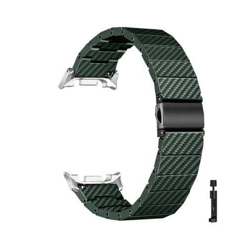 [PLYYQZM] �ɍ��� Sam su ng Galaxy Watch 8 40mm 44mm 8Classic 46mm Galaxy Ultra 47mm 2025�o���h�j���p�u���X���b�g���X�g�o���h�ɓK�p(Green Silver,For Gala